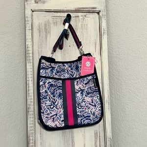 NWT! Simply Southern Large Leaf Print Crossbody with Adjustable/Removable Strap